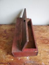 Vintage Primitives and Antiques Small Red Wooden Box Smoked Herring Rustic Decor