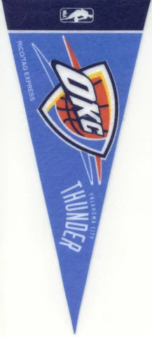 OKLAHOMA CITY THUNDER PENNANT NBA MINI FELT 9" LONG OFFICIAL LICENSED BASKETBALL Cover