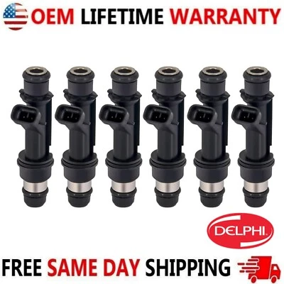 Set of 6 Delphi Fuel Injectors Fits 01-05 Buick LeSabre Pontiac 3.8L V6 25322180 - Image 1 of 4