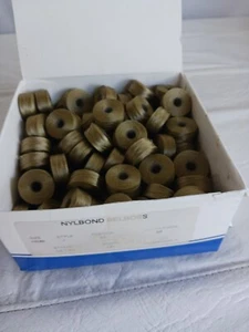 COATS nylbond industrial thread belbobs Lot Dark Tan Bobbins Sz HB46 STYLE J - Picture 1 of 7
