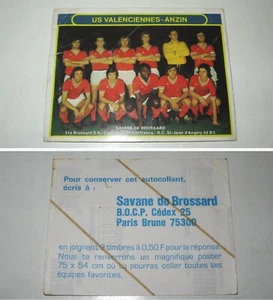 AUFKLEBER, US VALENCIENNES (USVA), BROSSARD 1972, FUSSBALL, AUFKLEBER, Typ PANINI - Bild 1 von 1