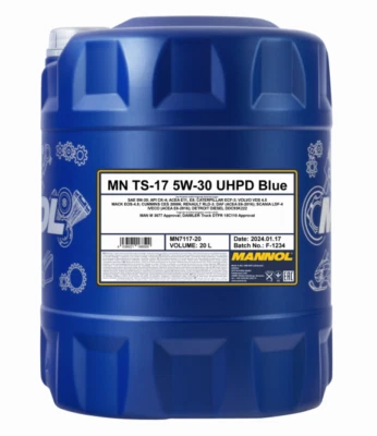 20 Liter MANNOL TS-17 UHPD Blue 5W-30 Motoröl für LKW 5W30 API Ck-4 MB 228.51