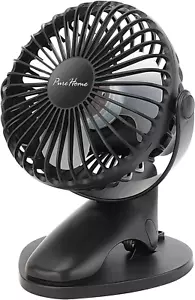 Portable Clip Fan Battery Operated,3 Speeds USB Rechargeable Mini Table Fan with - Picture 1 of 12