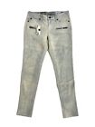 Converse Copley Rocker Skinny Stretch Jeans Striped Washout Denim Zippers SZ 26