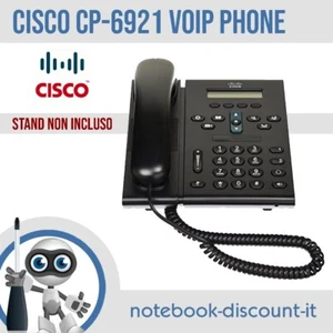 Cisco IP PHONE PoE VoIP Phone CP-6921 Telefono con Cornetta *NO STAND INCLUDED* - Imagen 1 de 5