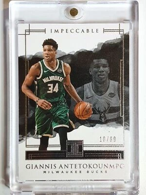 2017 Panini Impeccable Giannis Antetokounmpo #38 BRONZE /99 - Ready to Grade - Image 1 of 3