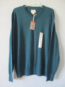 St. John's Bay Men's Size Large Blue Long Sleeve Super Soft V-Neck Sweater - Picture 1 of 12