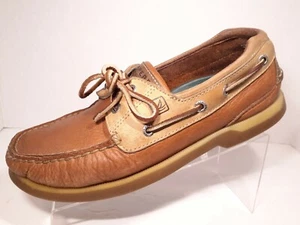 SPERRY Top-Sider 8.5 Mako Brown Tan 2-Eye Boat Loafers MENS 8.5 Shoes 0216432 - Picture 1 of 12