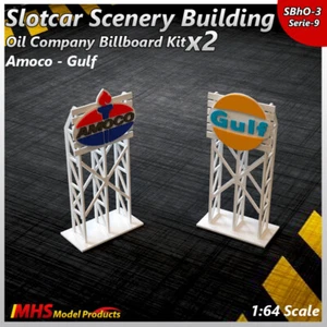 Slotcar Landschaft Gebäude Ölgesellschaft Werbetafel Bausatz Amoco - Gulf Afx, Tyco, - Bild 1 von 6