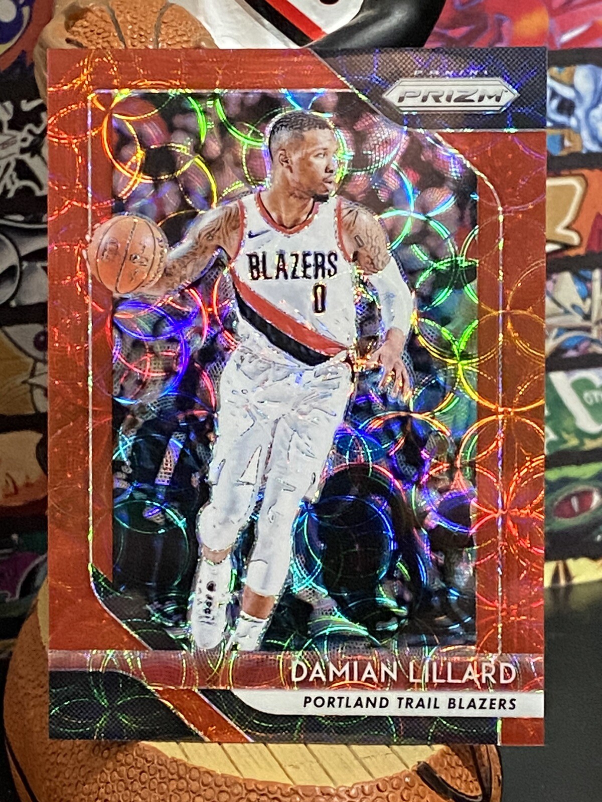 2018-19 Prizm 81 Damian Lillard Red Choice Prizm 47/88 Clean Invest! Bucks