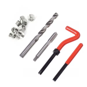 Herramienta de reparación de roscas M12 x 1,75 kit de inserción de alambre helicoidal de acero inoxidable 15 piezas - Imagen 1 de 11