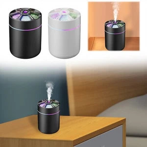 Mini Humidifier Seven Color LED Lights 200ml Water Tank USB Power Quiet - Picture 1 of 16