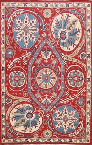 Vegetable Dye Super Kazak Art And Crafts Oriental Area Rug Handmade Wool 7'x10' - Picture 1 of 12