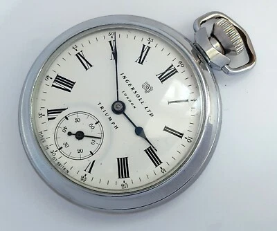 MADE IN GREAT BRITAIN INGERSOLL TRIUMPH LONDON MEN'S POCKET WIND UP WATCH. - Image 1 of 2