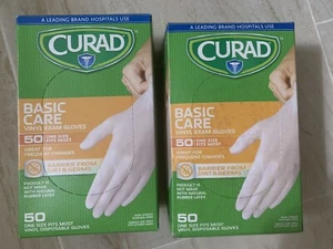 Curad Nitrile Aid Exam Medical Gloves Fit Small And Medium Size, Total 100Ct - Picture 1 of 1