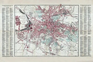 1942 Map of Lemberg Ukraine Lwow Lviv - Picture 1 of 2