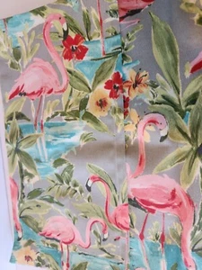 19" Sq Pink Flamingo Red Hibiscus Tropical Accent Throw Pillow Cushion Cover New - Picture 1 of 4