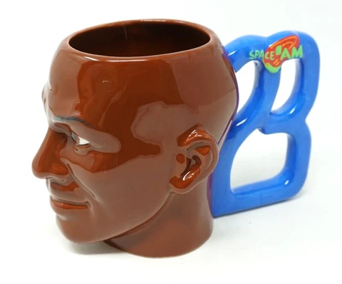 Michael Jordan Head Coffee Mug Ceramic 23 Space Jam 1996 Warner Brothers Cover
