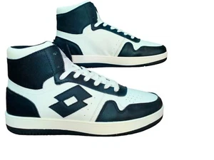 Scarpe basketball Lotto Slam amf mid blk Uomo Scarpa Pelle bianco/nero 219977 - Foto 1 di 7