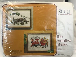 NIP Vintage 1978 The Creative Circle 313 Old Wagon Embroidery Kit - Picture 1 of 4