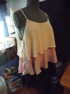 ANDREE by unit PLUS SIZE tiered ruffled CAMI TOP 2X RET36 NWT - Picture 1 of 8