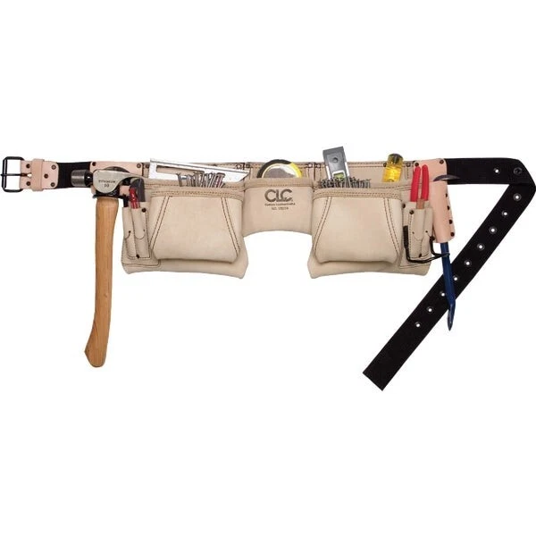 (1)-CLC 12-Pocket Leather Heavy-Duty Construction Carpenter Apron - Image 1 of 1