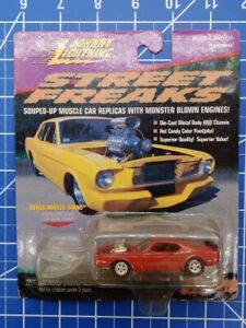 Vtg Johnny Lightning Street Freaks 1973 Ford Mustang Mach 1 Red NEW MOC Toy Car