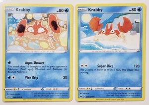 Krabby 042/202 & 043/202 LP - Sword Shield Base Pokemon Card - Miki Kudo - Picture 1 of 2