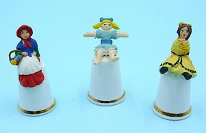 3 x Vintage Sterling Classics England BONE CHINA Novelty THIMBLES - Excellent - Picture 1 of 8