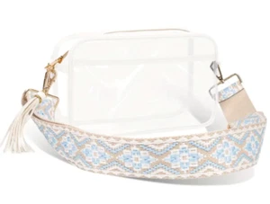 Clear Crossbody Bag Transparent Purse Handbag Zipper Security Event Stadium PVC - Picture 1 of 8