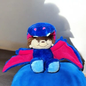 RARE Animal Fair Boy Blue Pterodactyl Dinosaur Costume Suit Stuffed Plush Toy - Picture 1 of 8