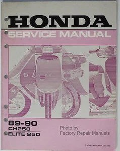 1989 1990 Honda Elite 250 Scooter Factory Service Manual CH250 OEM Shop Repair - Picture 1 of 1