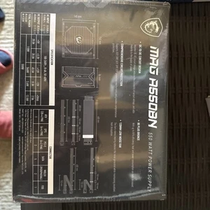 MSI MAG A550BN Power Supply Unit, UK Plug - 550W, 80 plus Bronze Certified, ATX - Afbeelding 1 van 3