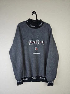 Sudadera Zara Exploration Etiqueta XXL Se Ajusta a M Cuello Simulado Logo Gráfico Estilo Vintage - Imagen 1 de 11