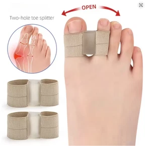 2Pc Two Toe Separator Hallux Valgus Bunion Corrector Orthotics Feet Bone Adjuste - Picture 1 of 1