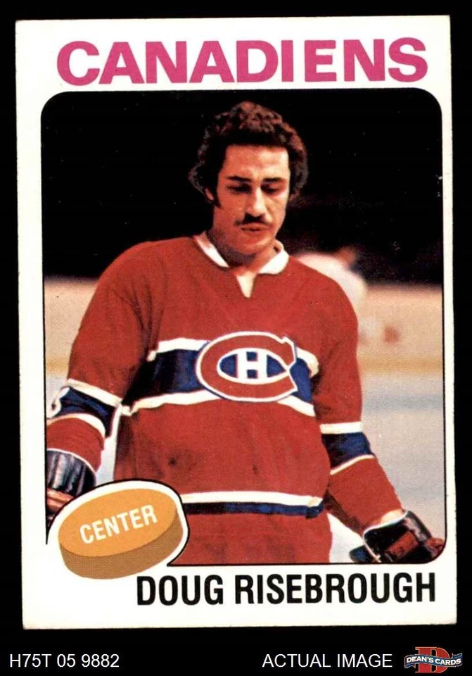 1975 Topps #107 Doug Risebrough Canadiens RC 4 - VG/EX - Image 1 of 1