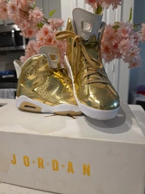 Para Hombres Air Jordan 6 Retro Pinnacle Metálico Dorado Talla 8 OG Todo 854271-730 Foto 1 de 4