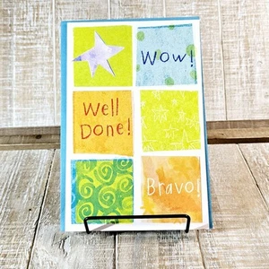 American Greetings Graduation Card Well Done Bravo Orange Green Congrats - Picture 1 of 7