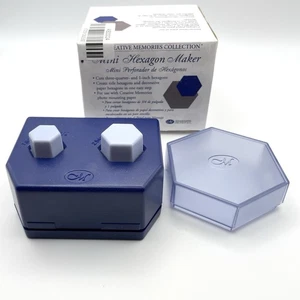 Creative Memories Mini Hexagon Maker Paper Punch 3/4" & 1" Storage Box New - Picture 1 of 13