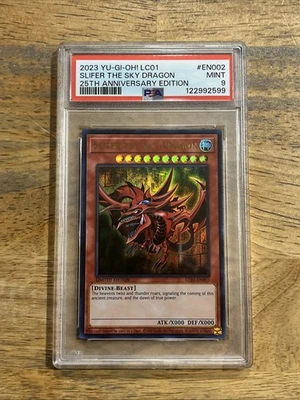 GRADED PSA 9 2023 Yu-Gi-Oh! LC01 Slifer The Sky Dragon 25th Anniversary #EN002 - Image 1 of 2