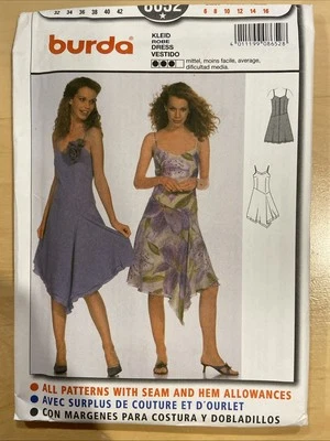 Burda Sewing Pattern # 8652 Misses' Spaghetti Strap Dress Sizes: 6-8-10-12-14-16 - Image 1 of 3