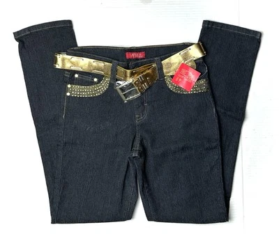 Jeans Zoey Beth Mujer Junior 5/6 Y2K Vintage Denim Bordado Estrás Foto 1 de 4