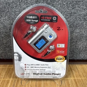 GPX 1GB Silver MP3 Player Digital Audio Player SD Card Slot MW3337.NEW SEALED - Picture 1 of 2