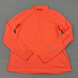 Nike Dri-FIT Camisa para Correr Grande Naranja 1/4 Cremallera Pullover Manga Larga Reflectante - Imagen 1 de 10