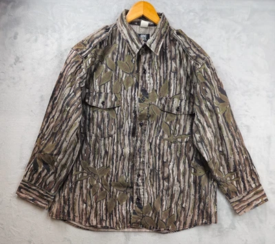 Camisa de Colección Gung Ho Lona Árbol Real Camuflada Para Hombre XL Caza Hecha en EE. UU. Charreteras Foto 1 de 4