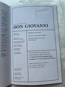 Locandina Don Giovanni L'Opera Metropolitana 2015 - Foto 1 di 7