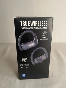 True Wireless Bluetooth Earbuds (Earhooks) With Charging Case - Picture 1 of 3