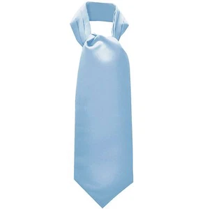 Nuevo Para Hombre 100% Poliéster Sólido Completo Corbata Solo Boda Baile de graduación Azul Claro - Imagen 1 de 2