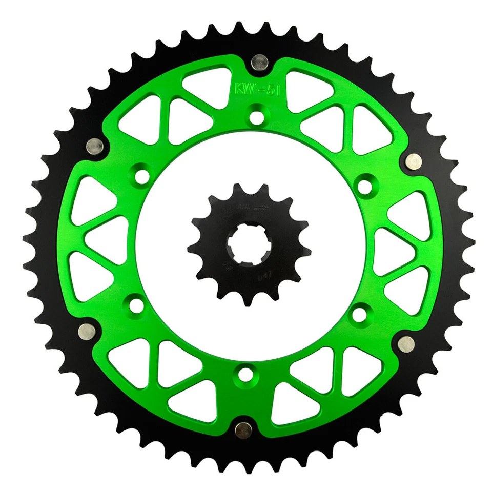 13T-51T Front Rear Sprocket Kit For Kawasaki KDX200 1984-2006 KDX220R 1997-2006 - Image 1 of 1