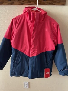 THE NORTH FACE Girls Hyvent Ski Snowboard Sz XL 18 New Dark Pink And Navy Blue - Picture 1 of 4
